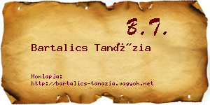 Bartalics Tanázia névjegykártya